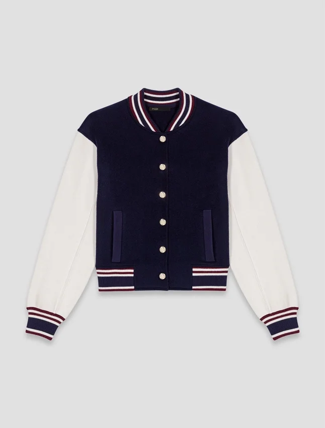 Mixed fabric bomber Mixed fabric bomber