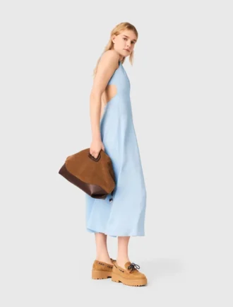 Open-back maxi dress