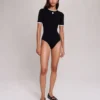 Open knit bodysuit