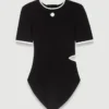 Open knit bodysuit