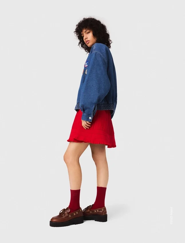 Oversized embroidered denim jacket Oversized embroidered denim jacket
