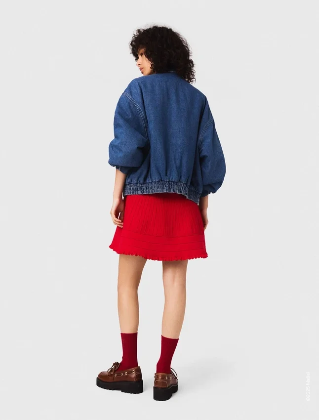 Oversized embroidered denim jacket Oversized embroidered denim jacket