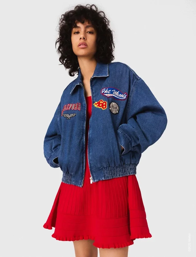 Oversized embroidered denim jacket Oversized embroidered denim jacket