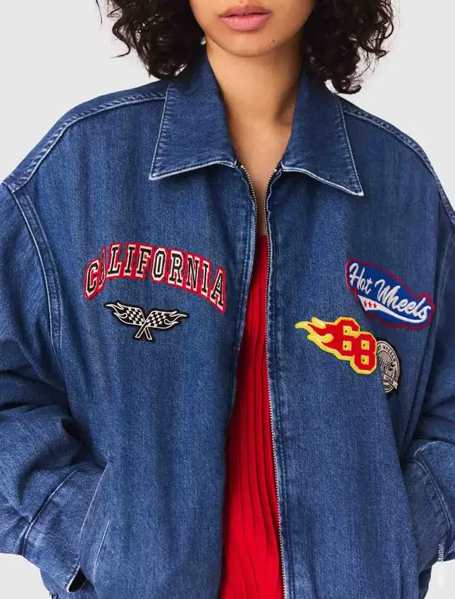 Oversized embroidered denim jacket Oversized embroidered denim jacket
