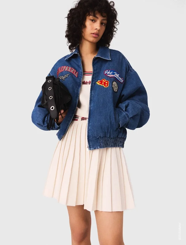 Oversized embroidered denim jacket Oversized embroidered denim jacket