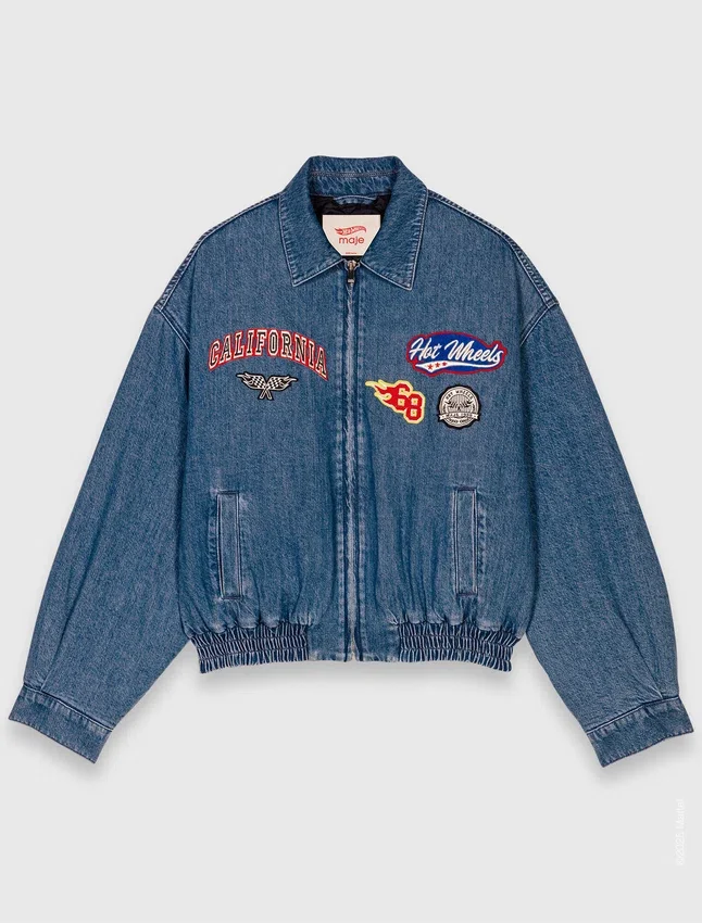 Oversized embroidered denim jacket Oversized embroidered denim jacket