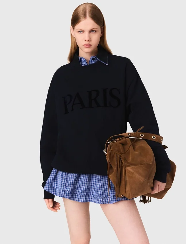 Paris embossed logo sweatshirt Paris embossed logo sweatshirt