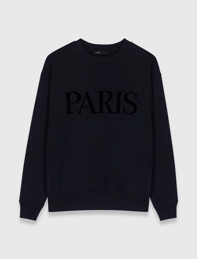 Paris embossed logo sweatshirt Paris embossed logo sweatshirt