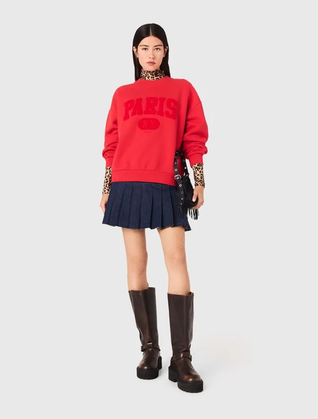 Paris New York Lettering Sweatshirt Paris New York Lettering Sweatshirt