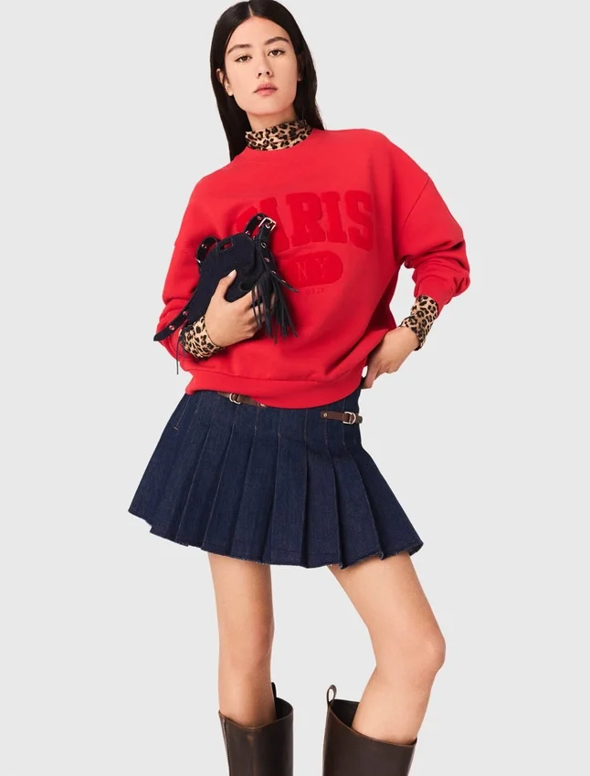 Paris New York Lettering Sweatshirt Paris New York Lettering Sweatshirt