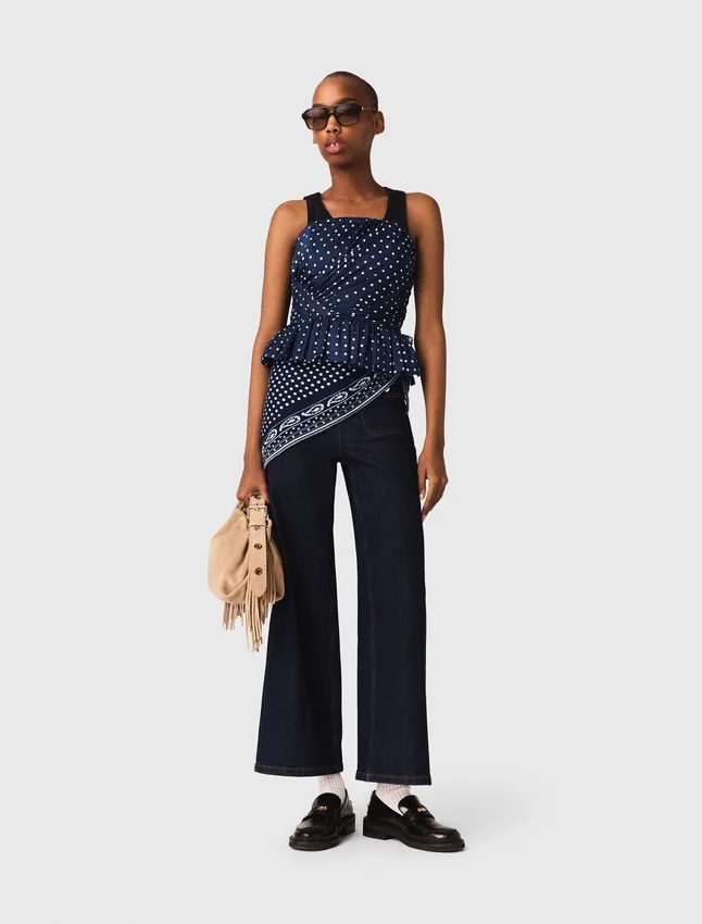 Patterned bustier top Patterned bustier top