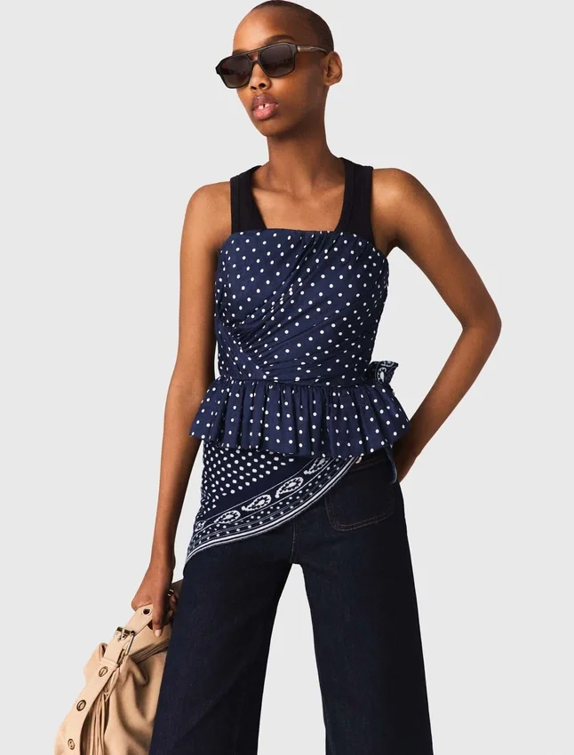 Patterned bustier top Patterned bustier top