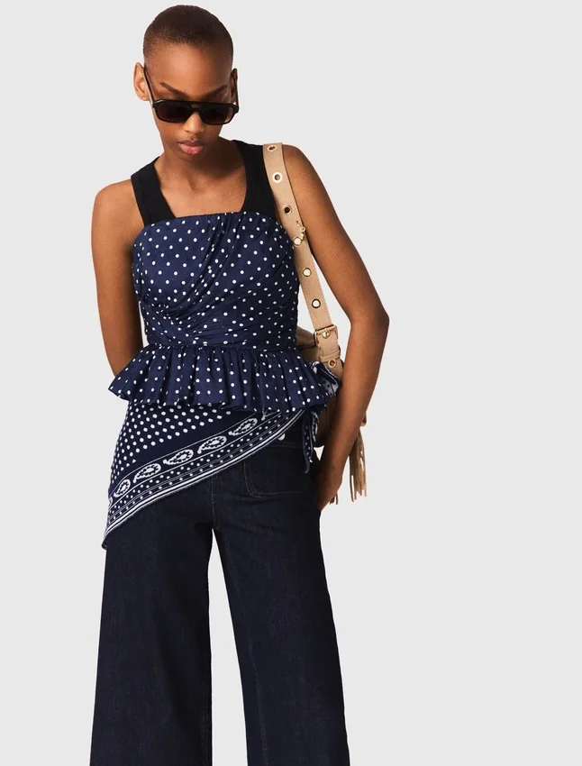 Patterned bustier top Patterned bustier top