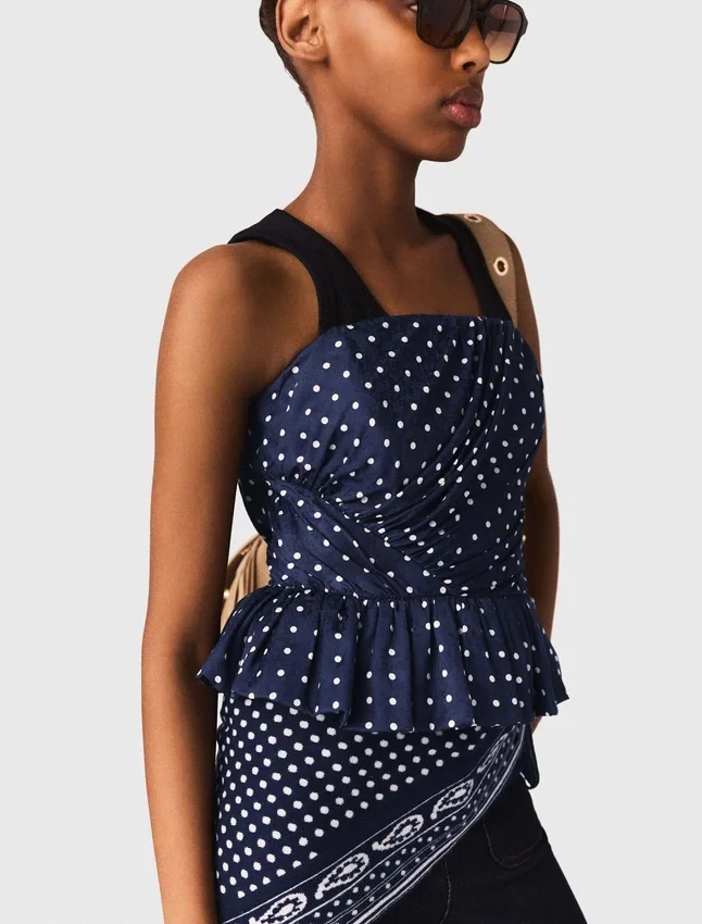 Patterned bustier top Patterned bustier top