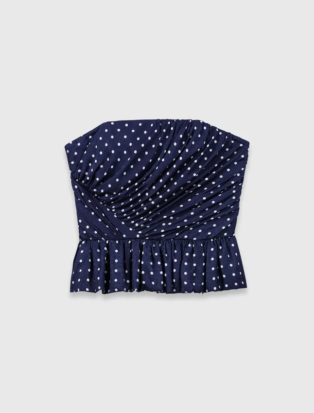 Patterned bustier top Patterned bustier top