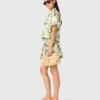 Patterned cropped shirt