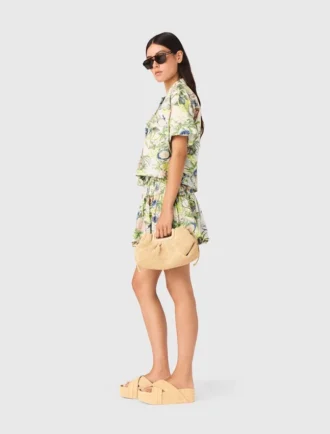 Patterned cropped shirt
