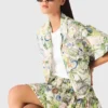 Patterned cropped shirt
