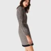 Patterned pleated dress
