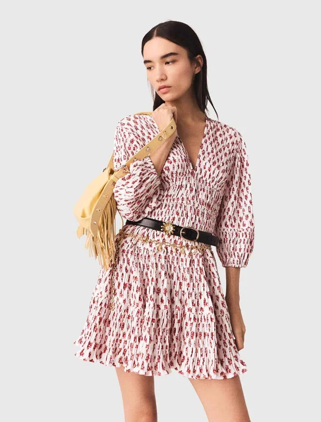 Patterned pleated dress Patterned pleated dress