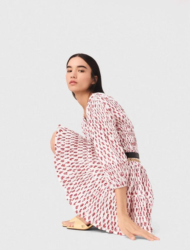 Patterned pleated dress Patterned pleated dress