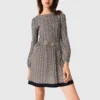 Patterned pleated dress