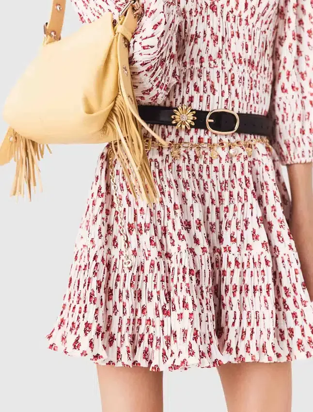 Patterned pleated dress Patterned pleated dress