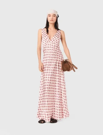 Patterned silk dress