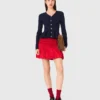 Peplum waist cardigan