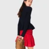 Peplum waist cardigan