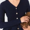 Peplum waist cardigan