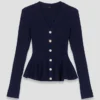 Peplum waist cardigan