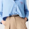 Pleated cotton shorts