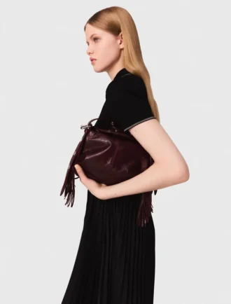 Pleated maxi dress with polo collar Pleated maxi dress with polo collar