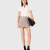 Pleated rhinestone skort