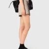 Pleated rhinestone skort