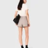 Pleated rhinestone skort