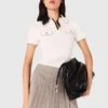 Pleated rhinestone skort