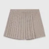 Pleated rhinestone skort
