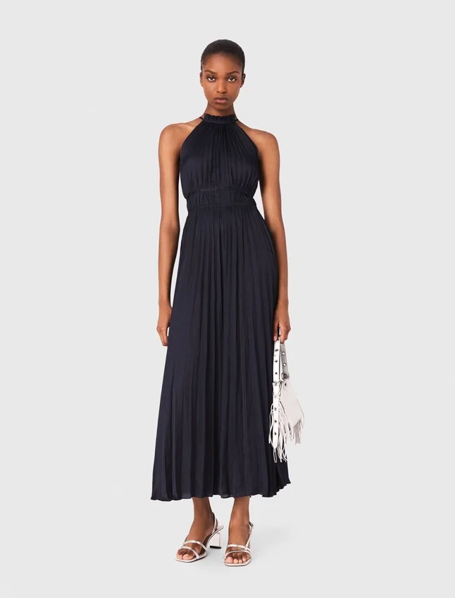 Pleated satin maxi dress Pleated satin maxi dress