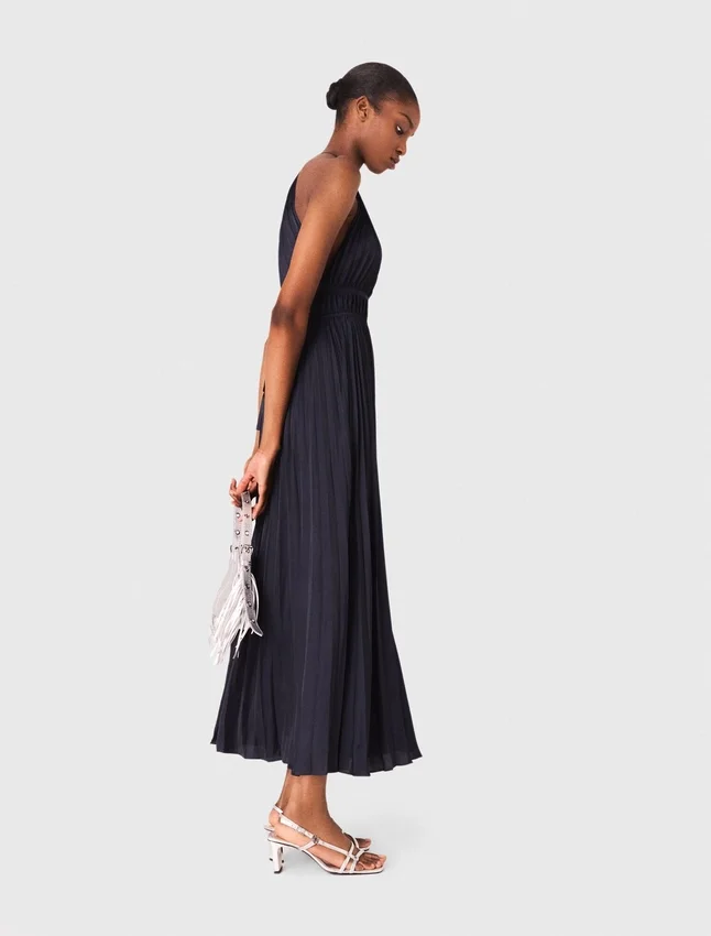 Pleated satin maxi dress Pleated satin maxi dress