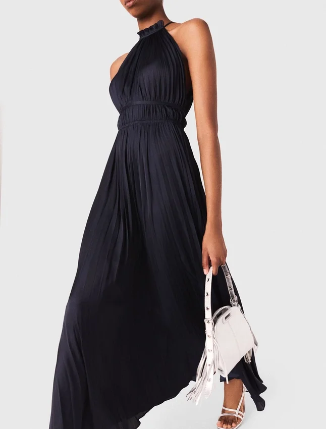 Pleated satin maxi dress Pleated satin maxi dress