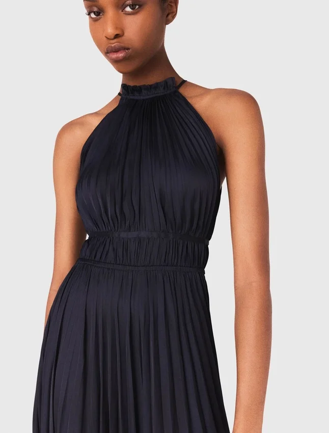 Pleated satin maxi dress Pleated satin maxi dress