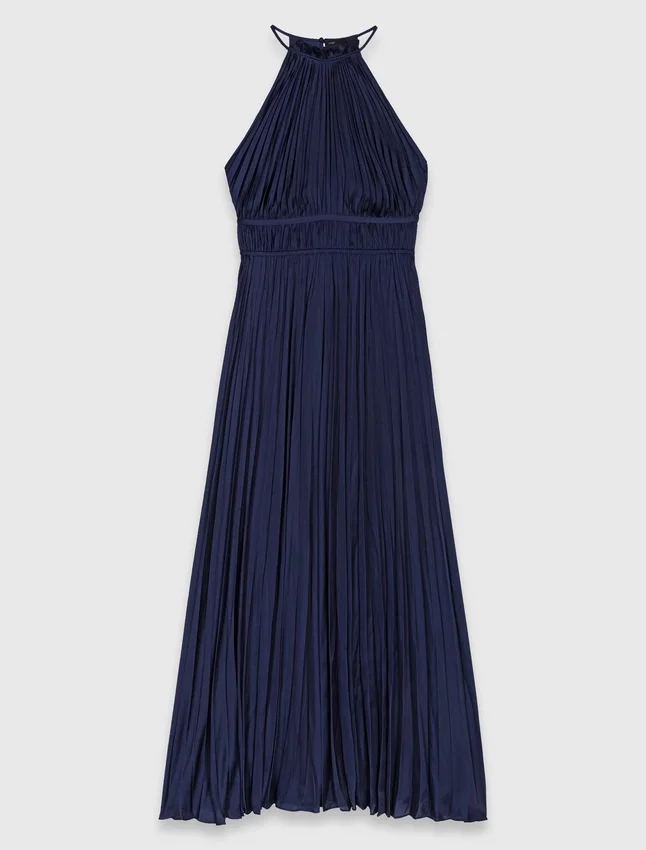 Pleated satin maxi dress Pleated satin maxi dress