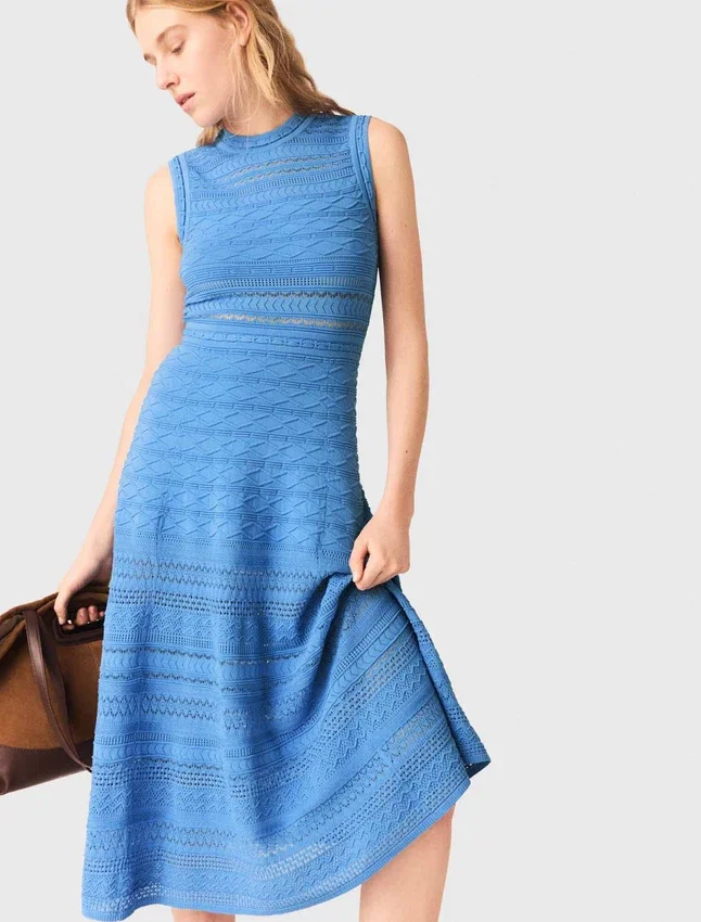 Pointelle knit maxi dress Pointelle knit maxi dress