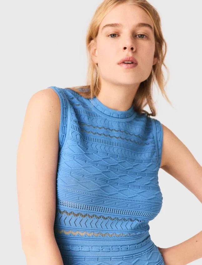 Pointelle knit maxi dress Pointelle knit maxi dress
