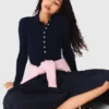 Polo collar ribbed sweater