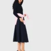 Polo collar ribbed sweater