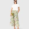 Printed maxi skirt with shorts