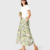 Printed maxi skirt with shorts